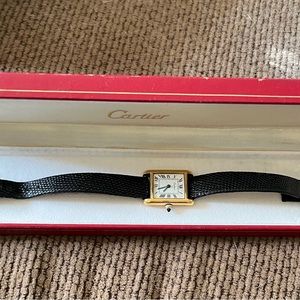 Vintage Women’s Cartier 18k Gold Plated Tank Watch